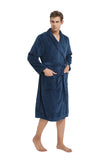 Load image into Gallery viewer, Blue Men&#39;s Bathrobe