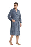 Load image into Gallery viewer, Gray Men&#39;s Bathrobe