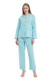 Load image into Gallery viewer, Blue Stripes Women&#39;s Cotton Pajamas