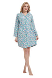 Load image into Gallery viewer, Blue Floral Women&#39;s Nightdress