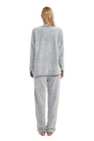 Load image into Gallery viewer, Gray Owl Pattern Women&#39;s Caral Velvet Pajamas