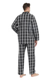 Load image into Gallery viewer, Black and White Checked Men&#39;s Cotton Pajamas