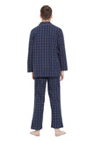 Load image into Gallery viewer, Navy Checked Men&#39;s Cotton Pajamas