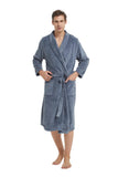 Load image into Gallery viewer, Gray Men&#39;s Bathrobe