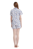 Load image into Gallery viewer, Blue Floral Women&#39;s Summer Cotton Pajamas